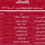 لیست قیمت انواع یخچال فریزر ارزان آذر ۱۴۰۴ / یخچال فریزر ارزان و خوب چی بخریم؟ + جدول