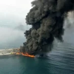 انفجار یک نفتکش در دریای سیاه/ نفتکش غرق شد