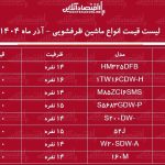 لیست قیمت جدید انواع ماشین ظرفشویی ۹ آذر ماه ۱۴۰۴ / ماشین ظرفشویی بوش، دوو، ال جی و…چند شد؟ + جدول