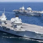 یک ناو هواپیمابر بریتانیا چند جت جنگنده می‌تواند حمل کند؟