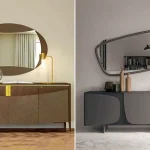 آینه کنسول لوکس و مدرن؛ ۱۵ عکس شیک؛ ایده‌های جذاب برای دکور خاص پذیرایی