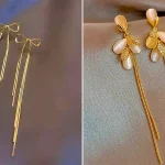 گوشواره آویزی طلا زیبا؛ ۱۵ مدل مینیمال و درخشان مخصوص استایل‌های روزمره