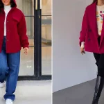 مدل پالتو زرشکی زنانه؛ ۱۵ ایده لاکچری و خاص برای استایل زمستانی خانم‌ها