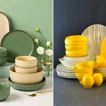 سرویس آکروپال رنگی مدرن؛ ۱۵ مدل چشم‌نواز برای دکور زیبا و میز پذیرایی شیک