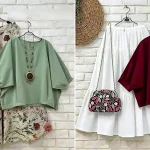 شومیز دامن ساده و زیبا زنانه؛ ۱۵ ایده برای استایل‌های شیک و راحت روزانه