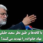 آیا کافه‌ها بر طبق نظر سعید جلیلی نهاد خانواده را تهدید می‌کنند؟