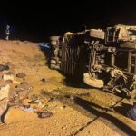 اولین تصاویر از واژگونی اتوبوس در جاده نطنز / تعداد قربانیان هنوز مشخص نیست+ فیلم اولین تصاویر از واژگونی اتوبوس در جاده نطنز / تعداد قربانیان هنوز مشخص نیست+ فیلم