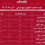 قیمت جدید برنج ایرانی ۲۵ آذر ۱۴۰۴ / کیسه ۱۰ کیلویی برنج هاشمی، عنبربو، طارم و…چند شد؟ + جدول