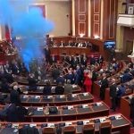 دعوا و درگیری در پارلمان آلبانی + فیلم