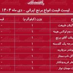 لیست قیمت جدید برنج ایرانی دی ۱۴۰۴ / برنج ایرانی هاشمی، طارم، شیرودی و….را کیلویی چند بخریم؟ + جدول