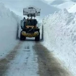 ارتفاع برف در این نقطه به ۲ متر رسید+ عکس