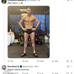 شوخی جنجالی ایلان ماسک با اندام کریس رونالدو / عکس