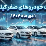 قیمت خودروهای صفر کیلومتر داخلی در بازار ایران – 1 دی 1404