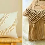کوسن مکرومه ترند؛ ۱۵ عکس از مدل‌های دست‌بافت مدرن در دکور مینیمال