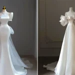 لباس عروس ساتن ساده و زیبا؛ ۱۵ مدل شیک برای عروسهای خوشسلیقه و مدرن لباس عروس ساتن ساده و زیبا؛ ۱۵ مدل شیک برای عروسهای خوشسلیقه و مدرن