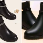 نیم بوت چرم شیک؛ ۱۵ عکس خاص برای استایل زمستانی متفاوت و کاملاً جذاب نیم بوت چرم شیک؛ ۱۵ عکس خاص برای استایل زمستانی متفاوت و کاملاً جذاب