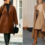 پالتو فوتر قهوهای ترند زنانه مناسب استایل روزمره و مهمانی پالتو فوتر قهوهای ترند زنانه مناسب استایل روزمره و مهمانی