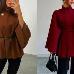 پانچ بافت ضخیم زمستانی؛ ۱۵ عکس خاص انتخاب عالی برای استایل زمستانی مدرن و گرم پانچ بافت ضخیم زمستانی؛ ۱۵ عکس خاص انتخاب عالی برای استایل زمستانی مدرن و گرم