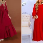 پیراهن بلند قرمز زنانه؛ ۱۵ عکس الهام‌بخش از استایل‌های جذاب و خاص زنانه