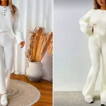 شلوار بلوز بافت سفید؛ ۱۵ مدل زیبا برای استایل زمستانی شیک و راحت شلوار بلوز بافت سفید؛ ۱۵ مدل زیبا برای استایل زمستانی شیک و راحت