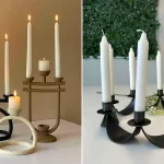 شمعدان کلاسیک شیک؛ ۱۵ ایده جذاب برای چیدمان میز پذیرایی خاص و شیک