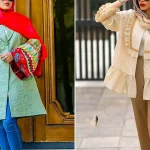 تیپ شیک با مانتو مجلسی زنانه؛ ۱۵ عکس جذاب برای استایل رسمی امروزی