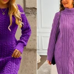 بلوز بافت بنفش ساده؛ ۱۵ مدل جذاب و ساده برای تیپ‌های زمستونی خاص